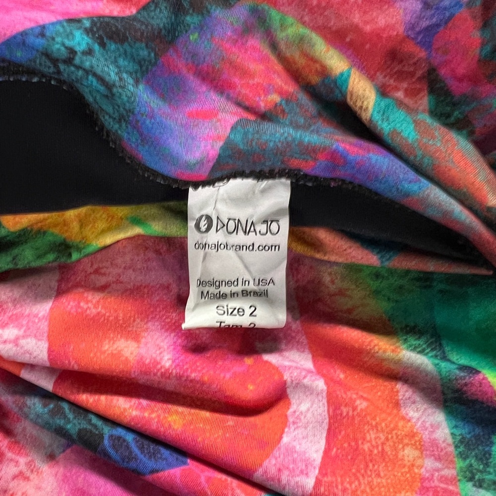 DonaJo L women’s neon printed skirted Capri leggings - Picture 4 of 5
